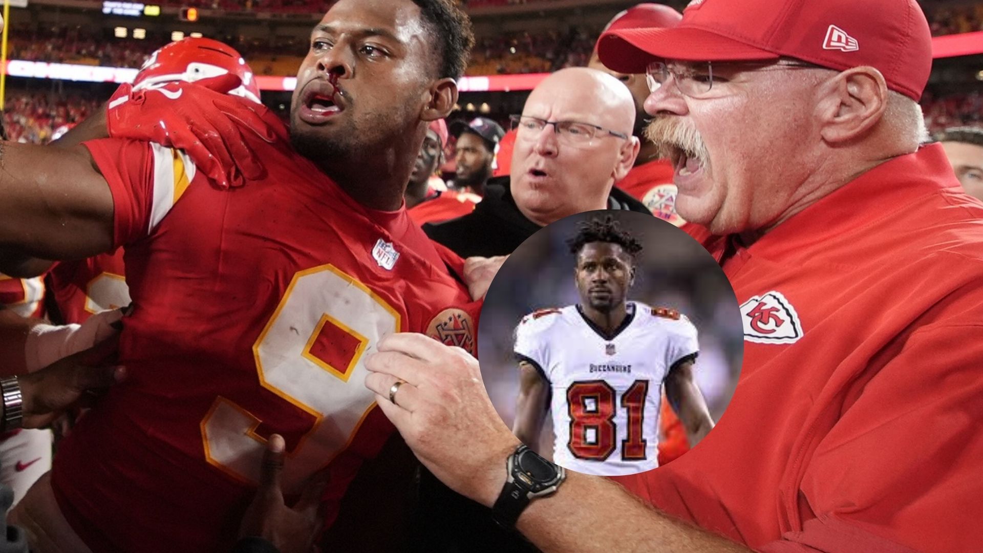Antonio Brown Drops 2-Word Response as Juju Smith-Schuster Seemingly Left With Bloodied Nose After Fight With Brian Branch