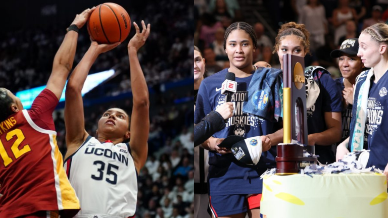 Azzi Fudd and Sarah Strong. - Source: Imagn