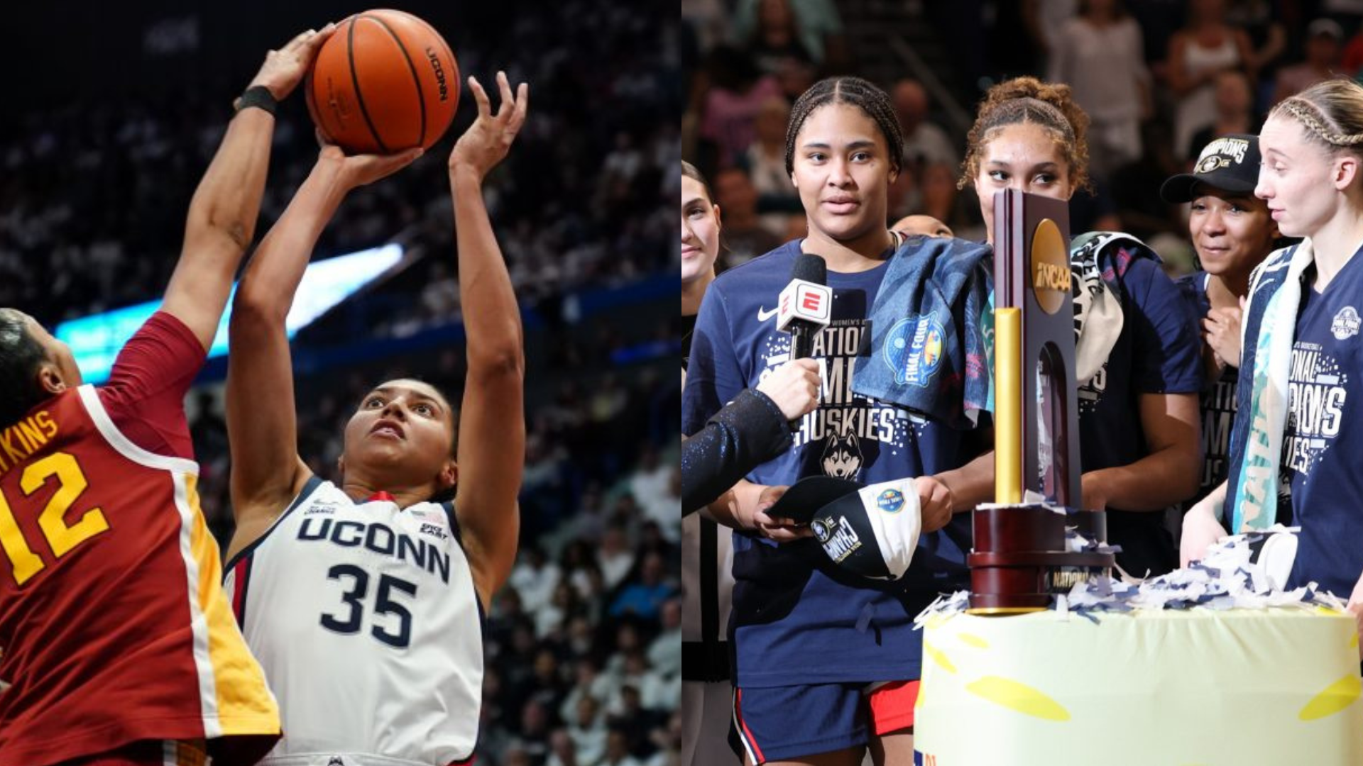 Azzi Fudd and Sarah Strong. - Source: Imagn