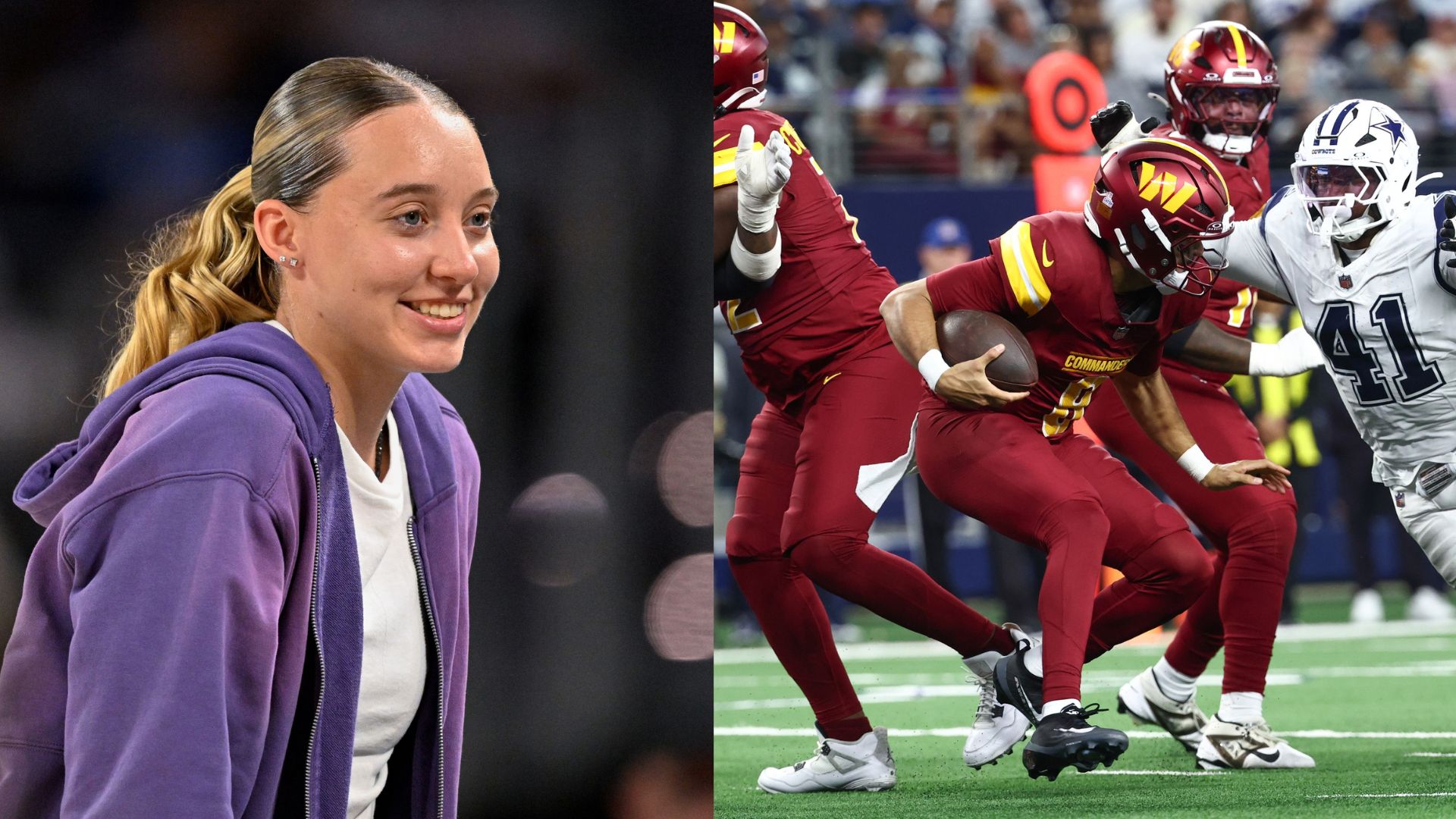 “Can Throw Better Than Tua Tagovailoa”: Fans React As Paige Bueckers Flexes QB Talent at Cowboys vs Commanders Game