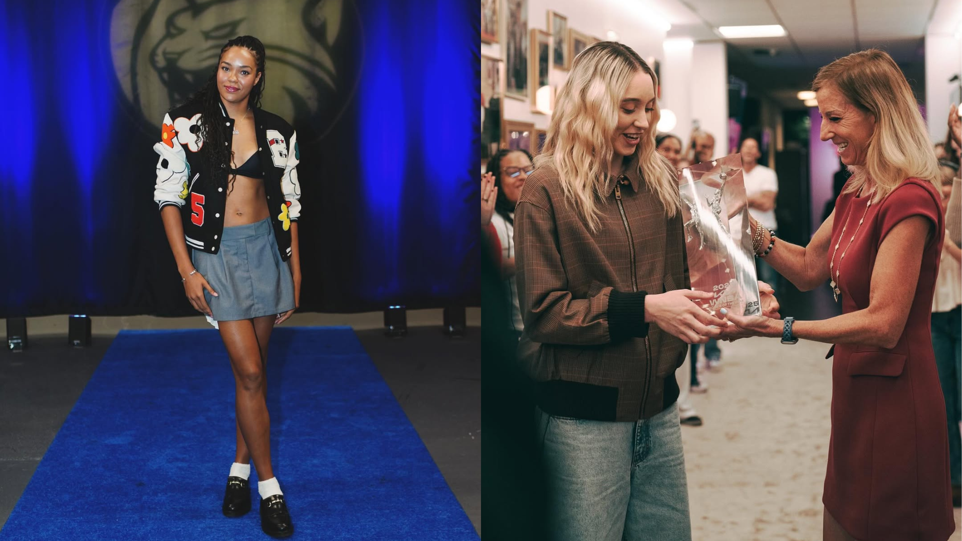 Napheesa Collier, Paige Bueckers and Cathy Engelbert. - Source: https://www.instagram.com/p/DO7QD4AkaJQ/?hl=en&img_index=2, https://www.instagram.com/p/DNElyNTRlWw/?hl=en&img_index=1