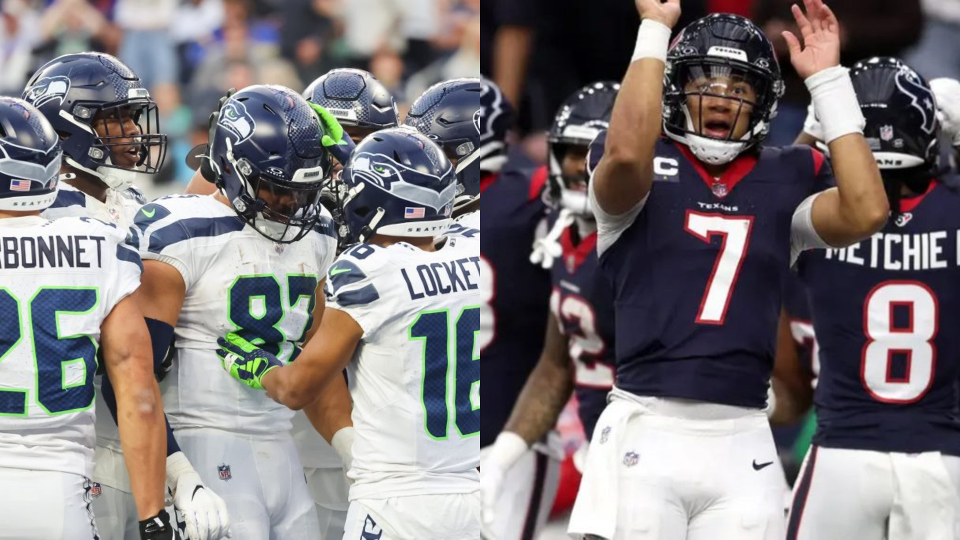 Seattle Seahawks and Houston Texans. - Source: Imagn