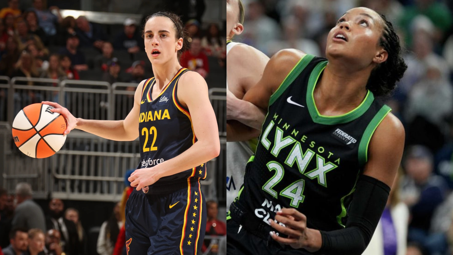 Caitlin Clark and Napheesa Collier. - Source: Imagn