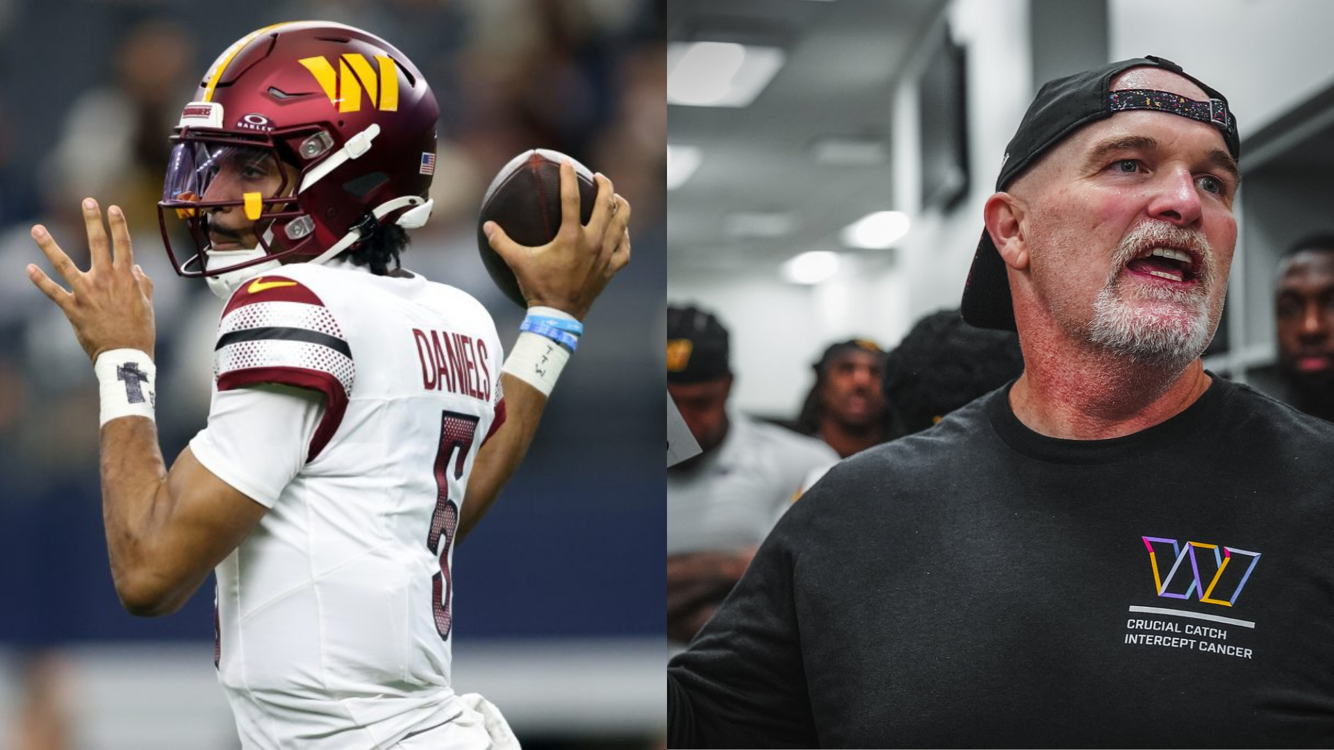 Jayden Daniels and Dan Quinn. - Source: Imagn, https://www.instagram.com/p/DPcrFD6DEqF/?hl=en&img_index=1