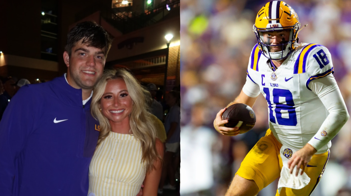 PICS: LSU QB Garrett Nussmeier and Fiancée Ella Cherish Lowkey Halloween Vibes With Bright Smiles