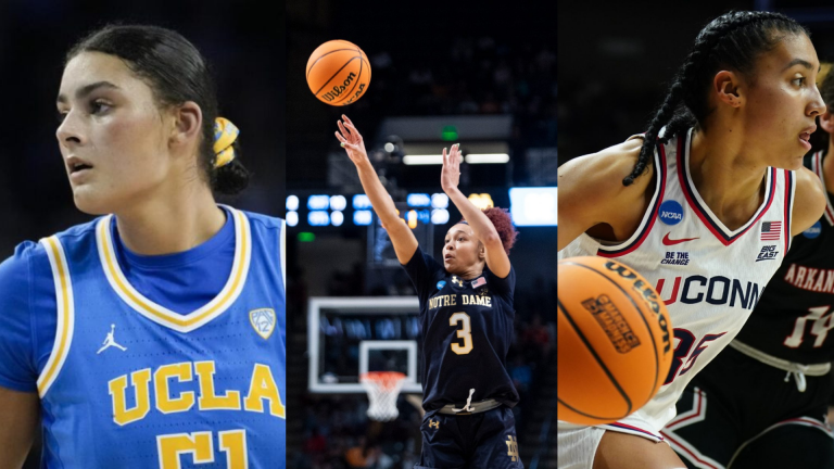 Azzi Fudd, Lauren Betts and Hannah Hidalgo. - Source: Imagn