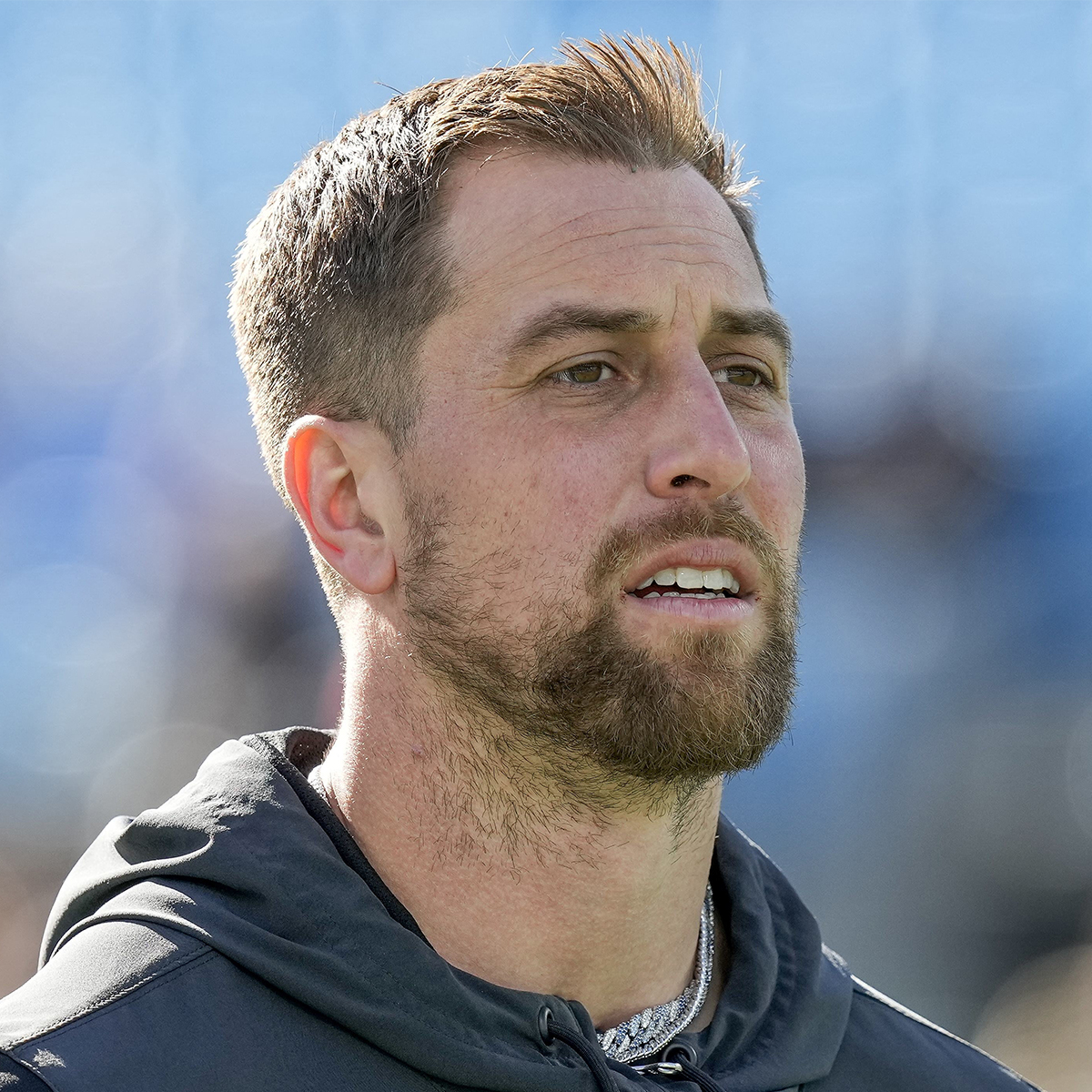 Carolina Panthers wide receiver Adam Thielen (19) during pregame warm ups against the Tampa Bay Buccaneers at Bank of America Stadium.