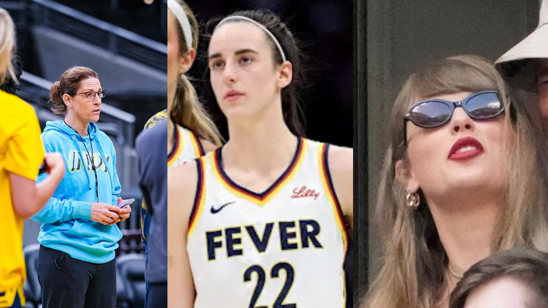 Caitlin Clark, Stephanie White and Taylor Swift. Source: Imagn, https://www.instagram.com/p/DJaDreqyB8O/?hl=en&img_index=1