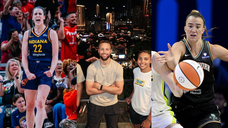 Caitlin Clark, Stephen Curry, Azzi Fudd and Sabrina Ionescu. - Source: Imagn, https://www.instagram.com/p/DNvYiDd3Dp2/?hl=en&img_index=2