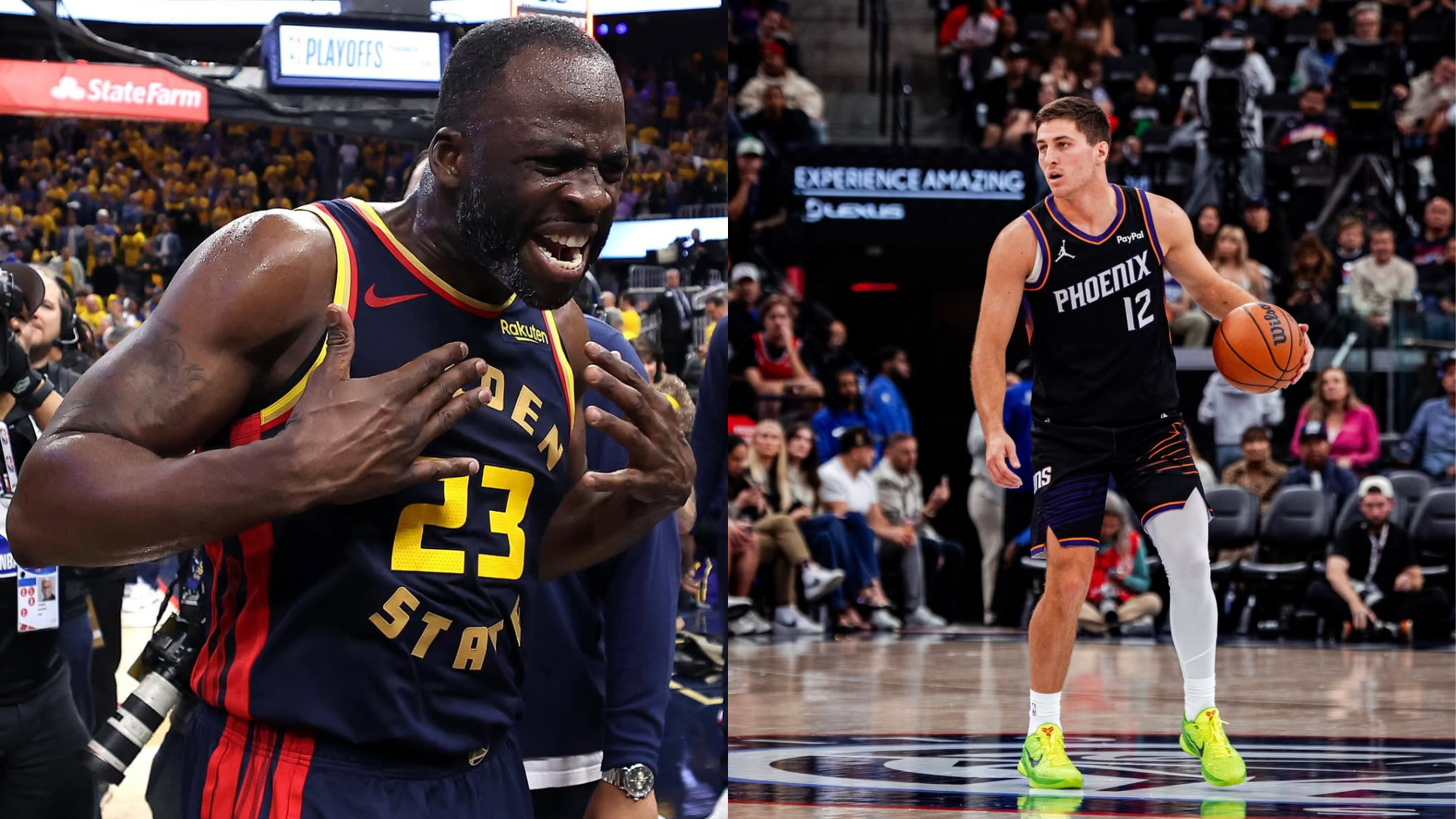 Draymond Green and Collin Gillespie. - Source: https://www.instagram.com/p/DRQcvoVAXkZ/?hl=en&img_index=1, https://www.instagram.com/p/DJUoXyRpJUs/?hl=en&img_index=3