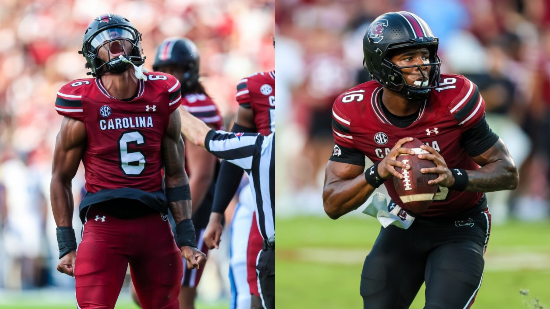 LaNorris Sellers and Dylan Stewart. - Source: Imagn