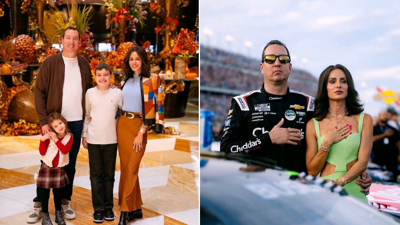Kyle Busch celebrates 15th wedding anniversay with wife Samantha on December 31, 2025. Images via X/@KyleBusch.