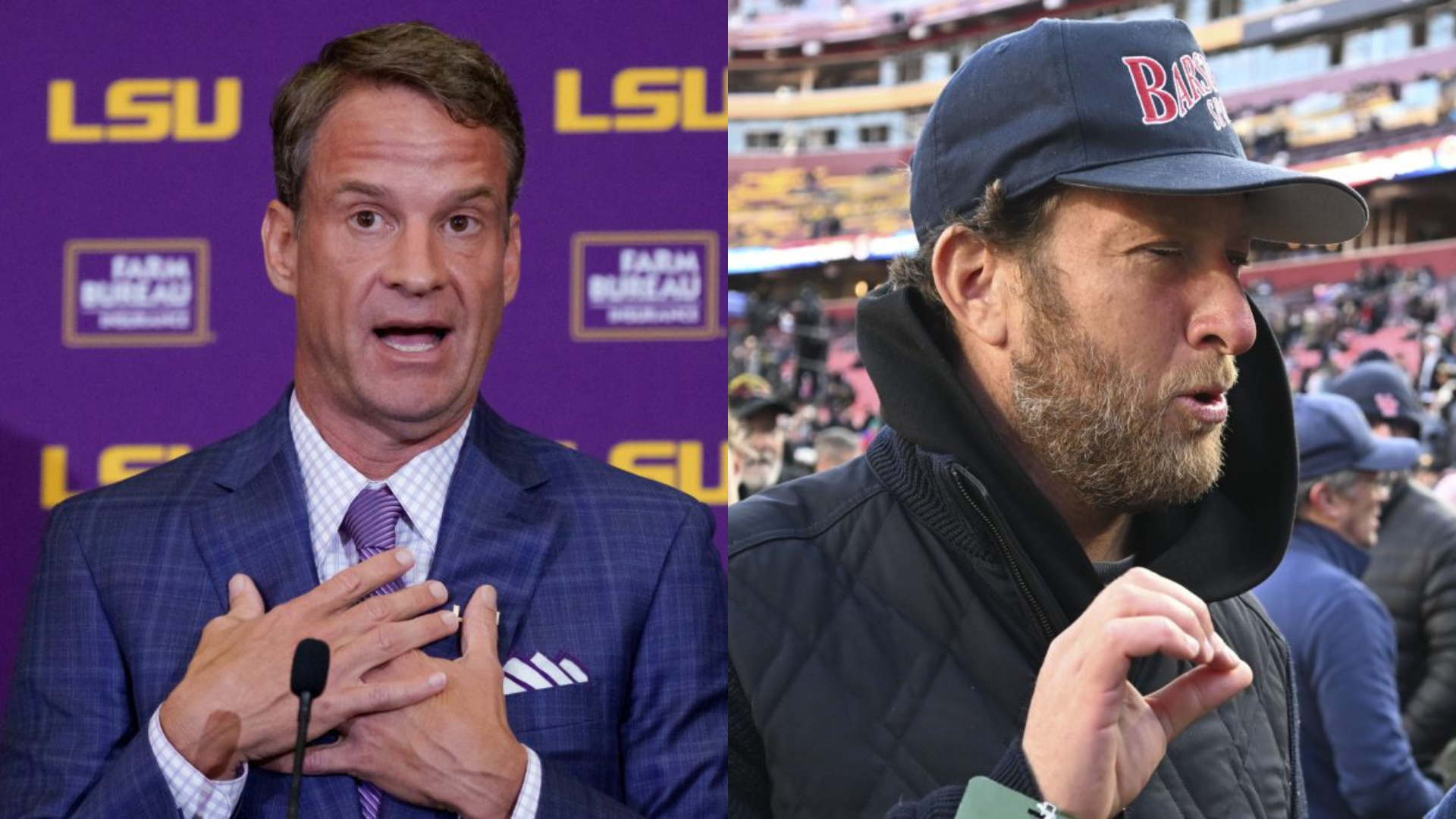 Lane Kiffin and Dave Portnoy. - Source: Imagn