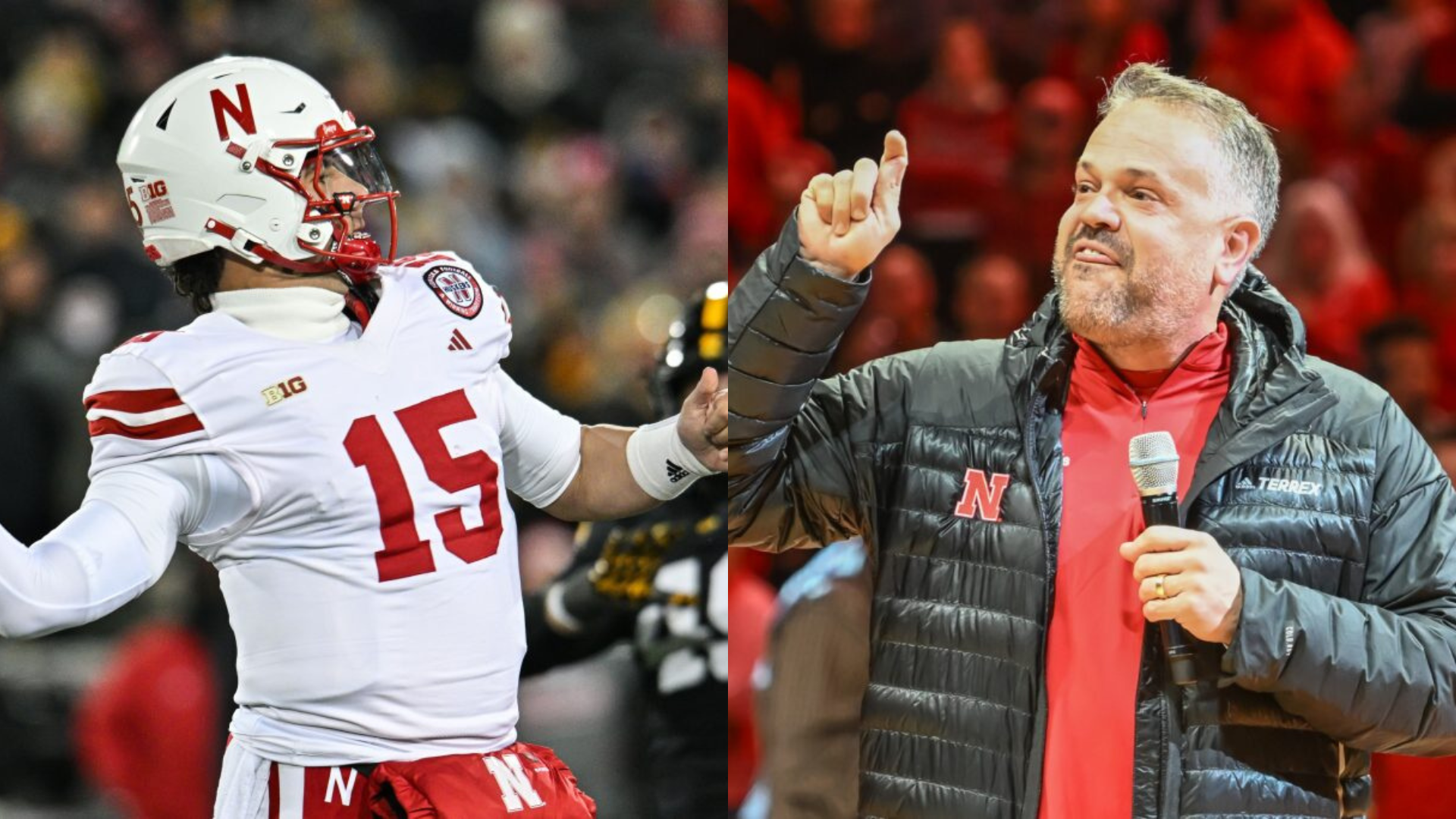 Matt Rhule and Dylan Raiola. - Source: Imagn