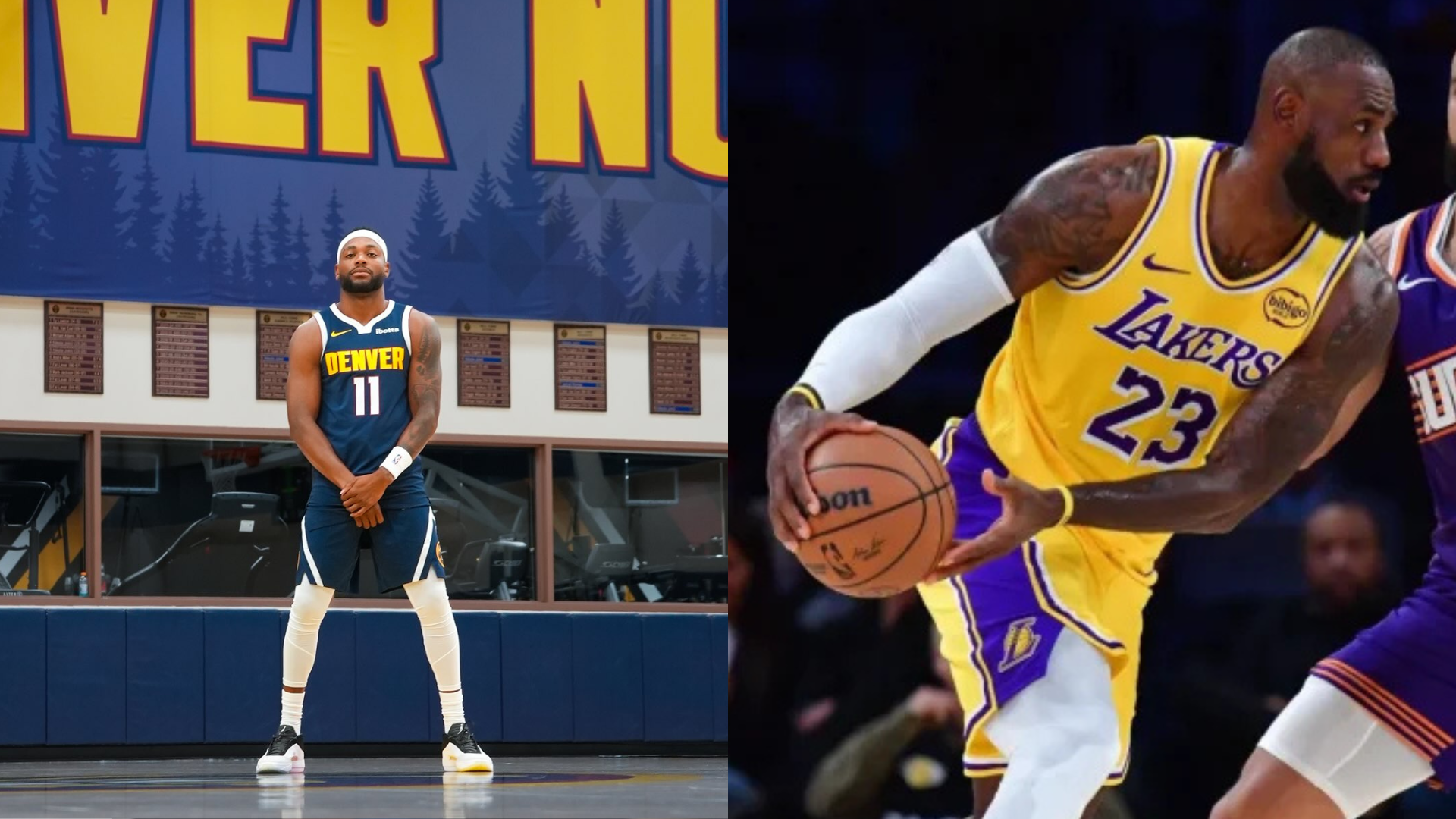 Bruce Brown and LeBron James. - Source: Imagn, https://www.instagram.com/p/DOJ3ELiEudH/?img_index=3