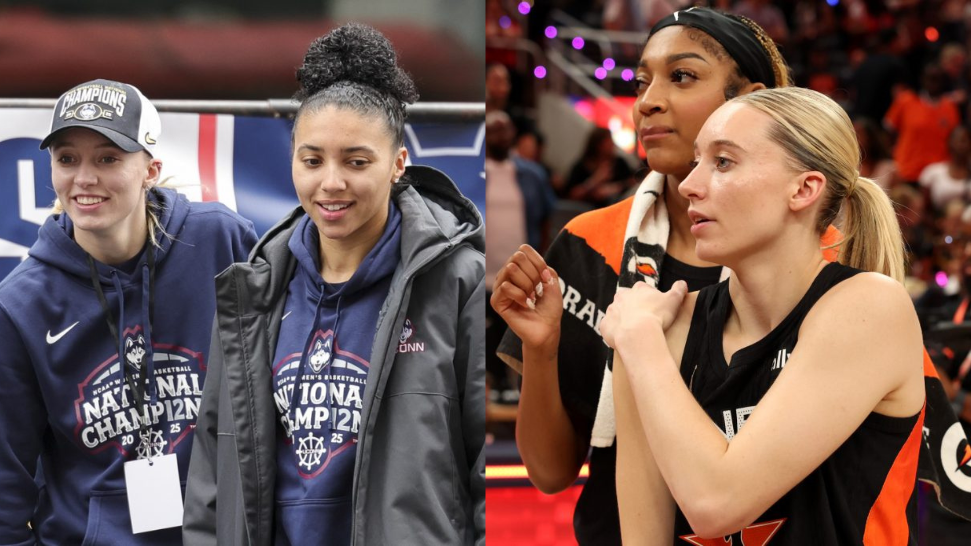 Azzi Fudd, Paige Bueckers and Angel Reese. - Source: Imagn