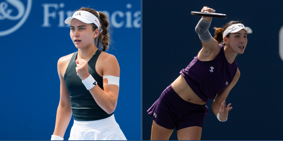 Iva Jovic (L) and Wang Xinyu. (Image credits: Imagn)