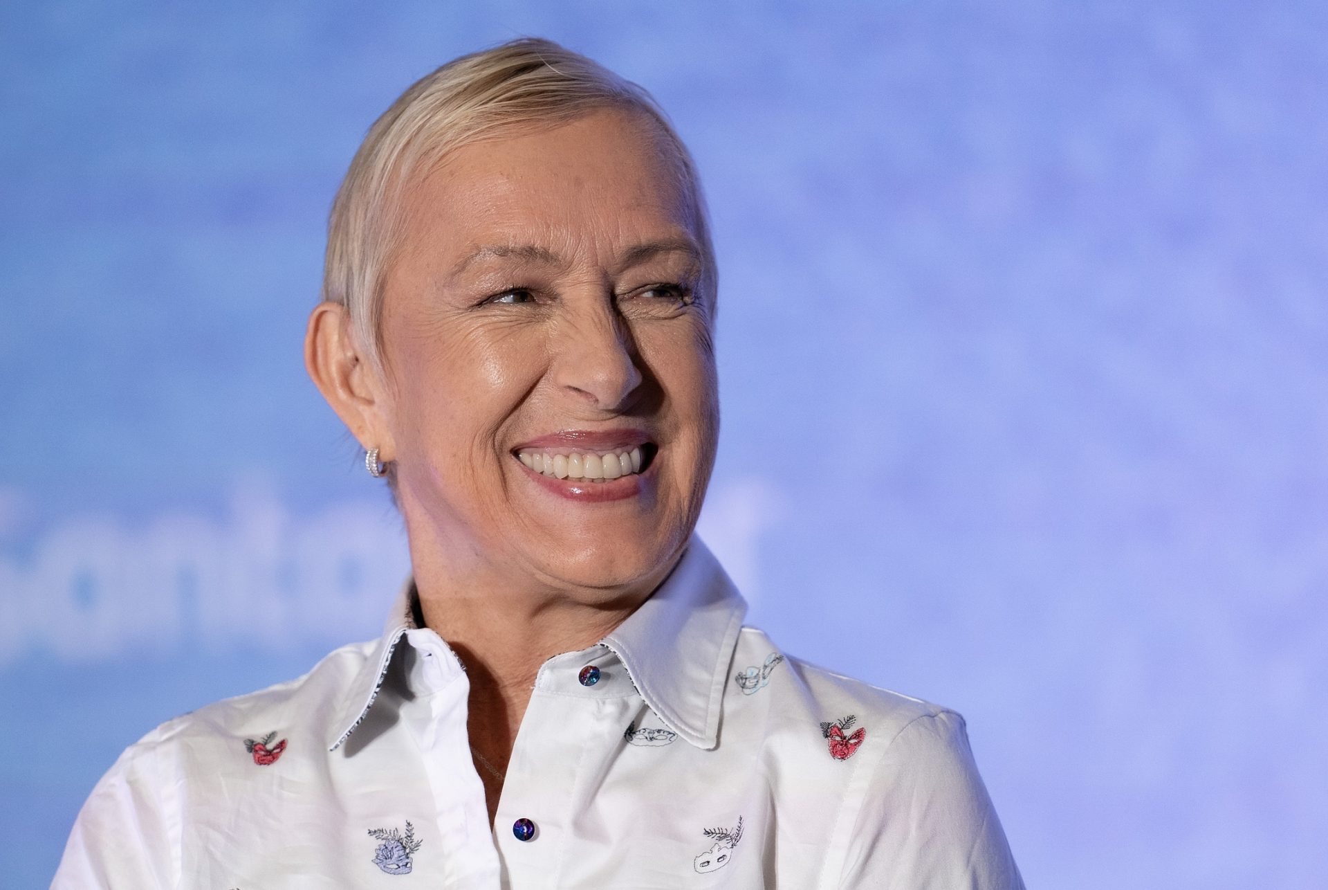 Martina Navratilova in a joint press conference with Chris Evert on day five of the GNP Saguaros WTA Finals Cancun. Source: IMAGN