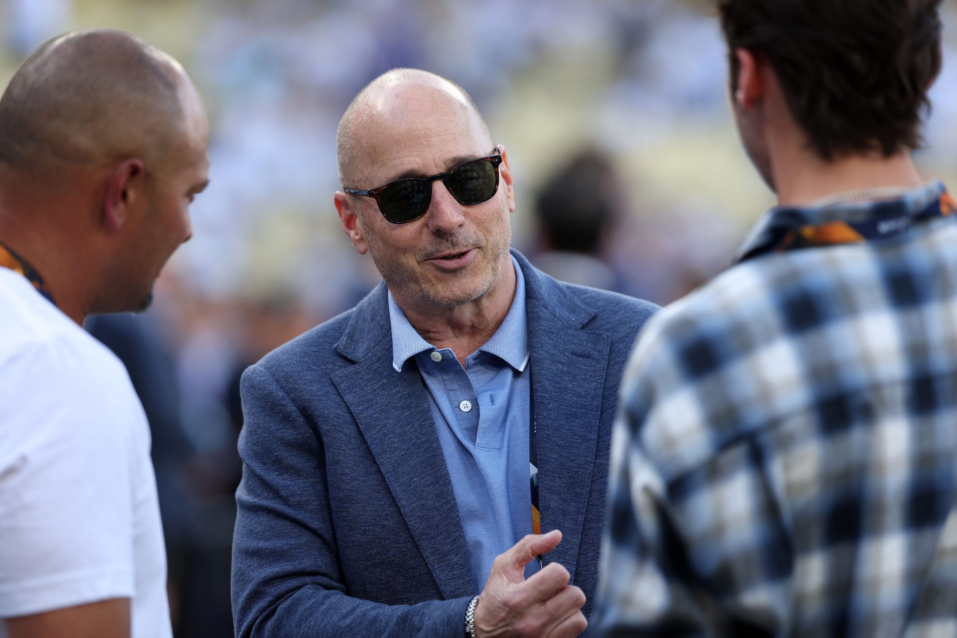 New York Yankees general manger Brian Cashman before game two of the 2024 MLB World Series at Dodger Stadium.