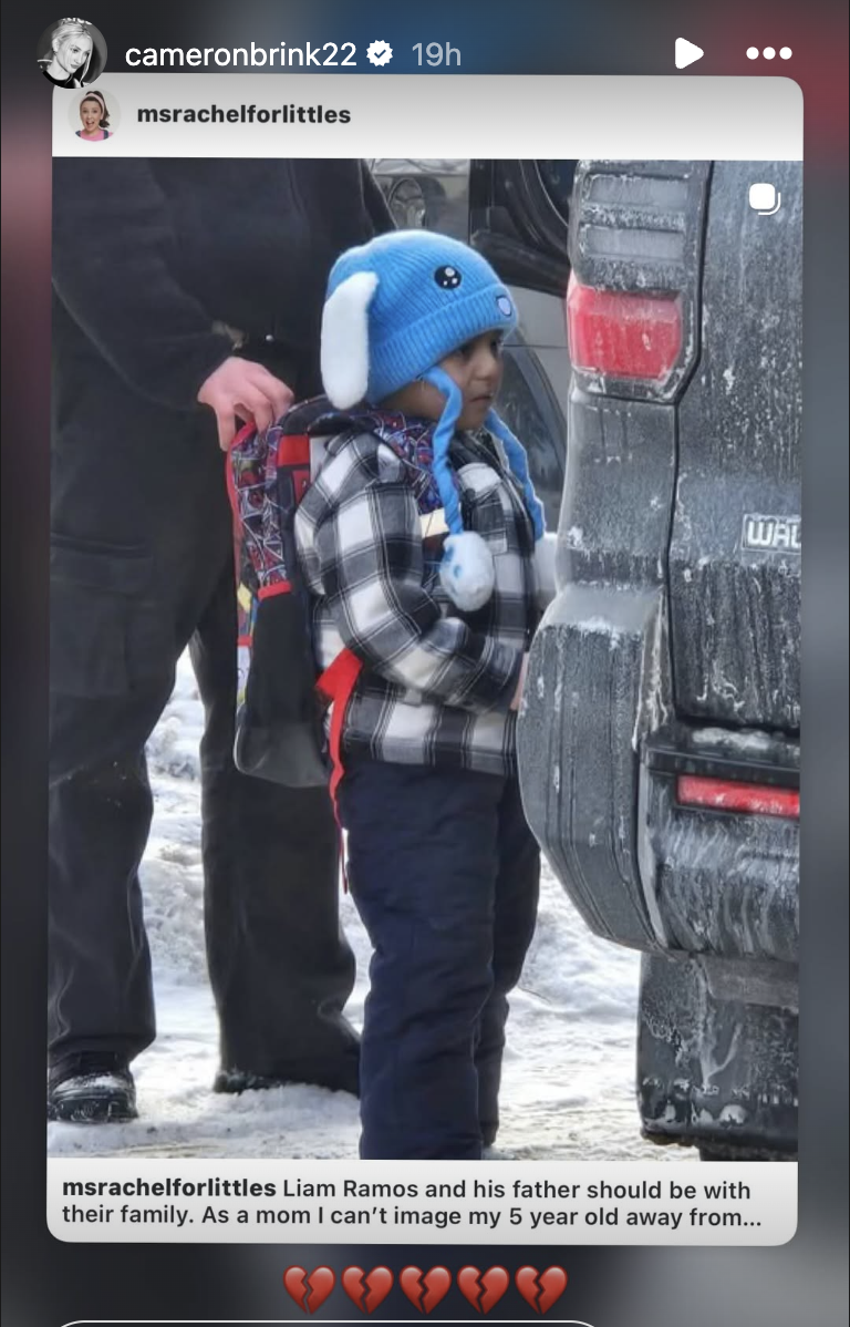 Cameron Brink Devastated After 5-Year-Old Liam Ramos Detained by ICE in Minnesota
