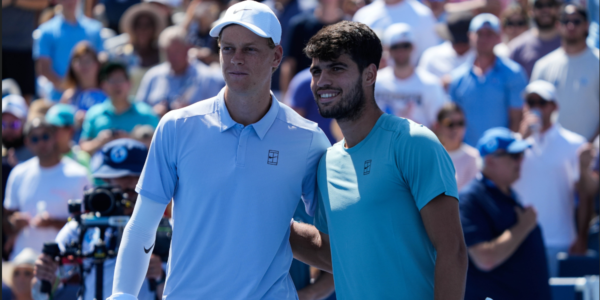 Jannik Sinner and Carlos Alcaraz at the Cincinnati Open 2025. (Image credits: Imagn)