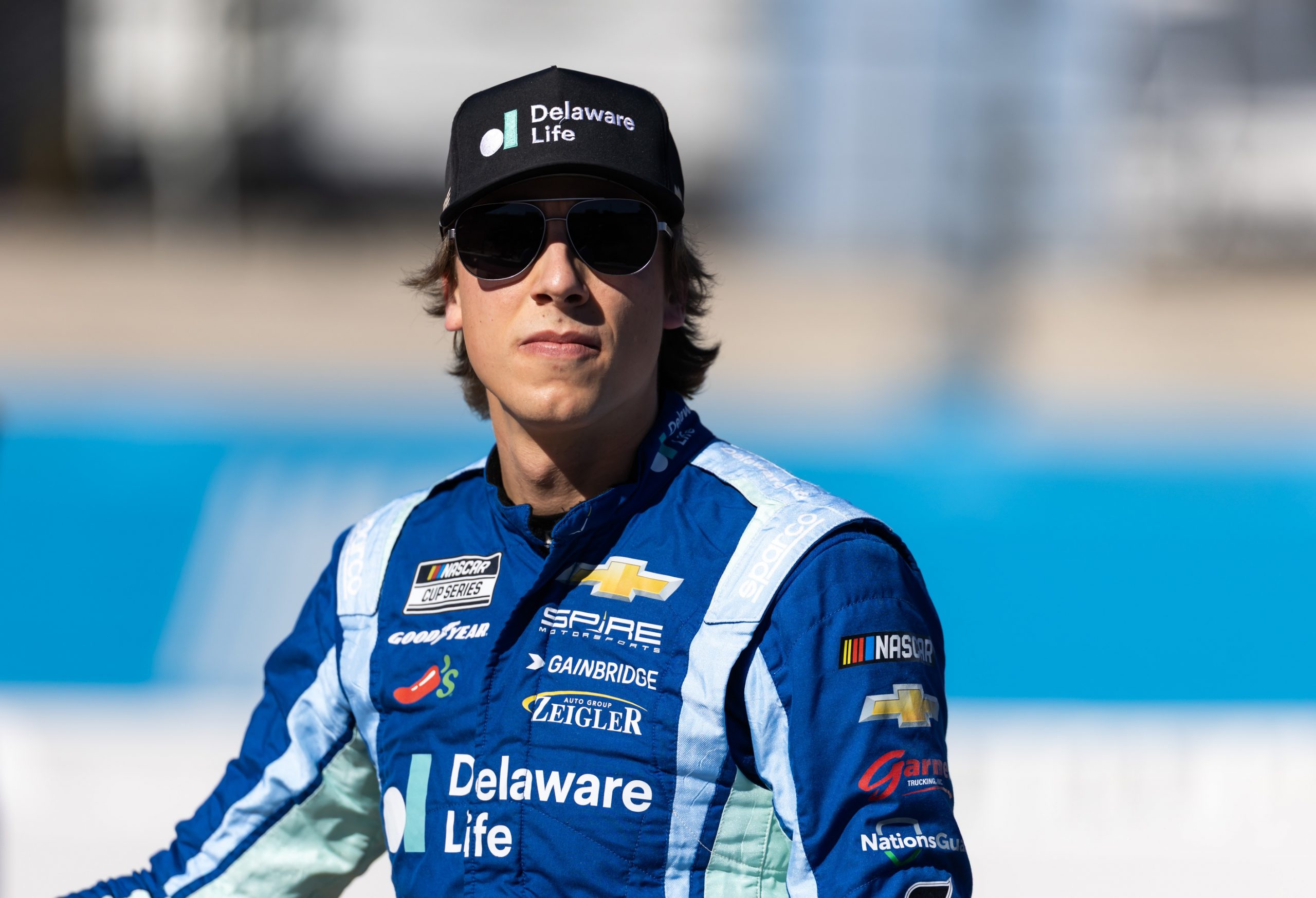 NASCAR Cup Series driver Carson Hocevar (77) during qualifying for the NASCAR Championship race at Phoenix Raceway.