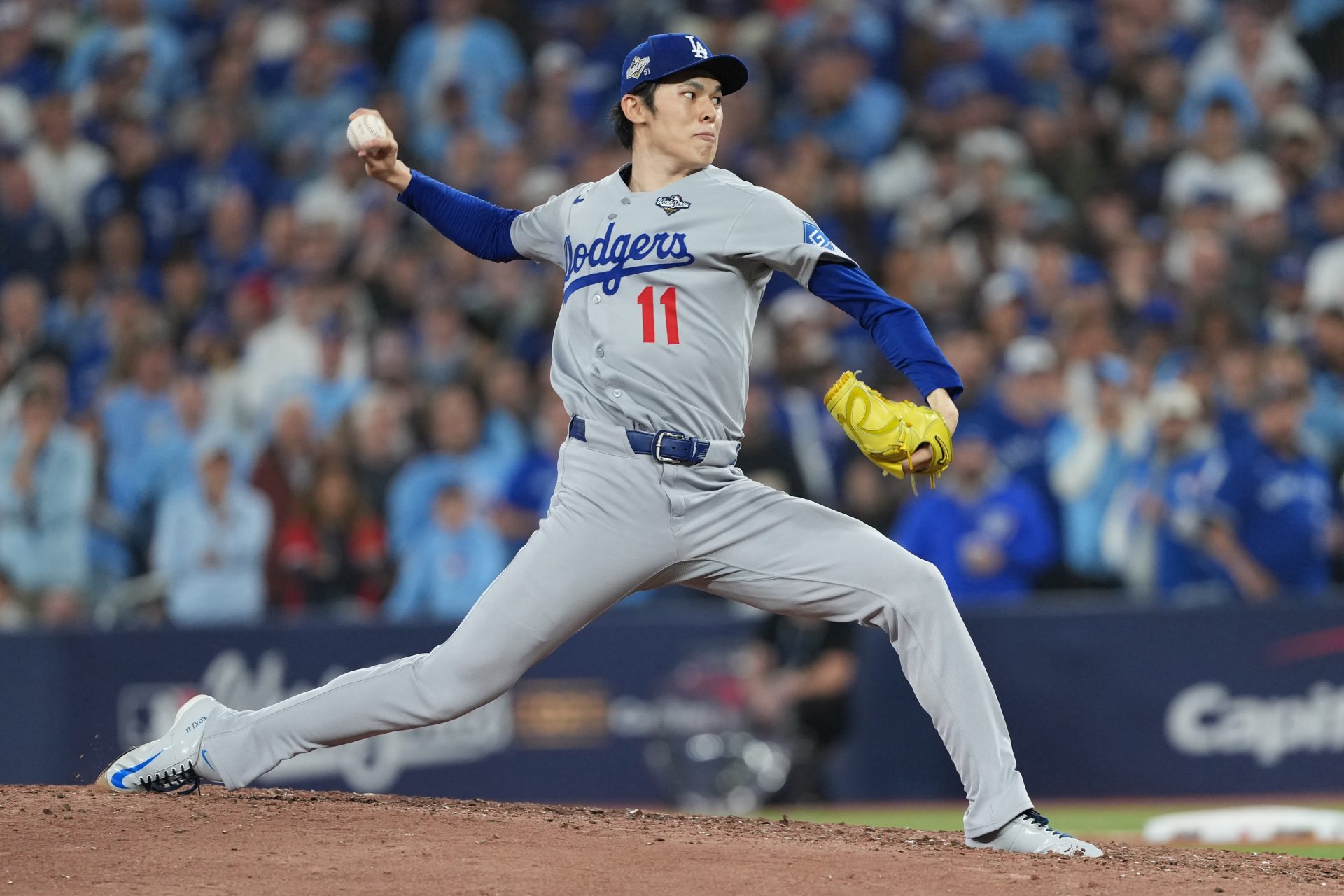 Roki Sasaki clicked while playing for the Los Angeles Dodgers [Image via Imagn]