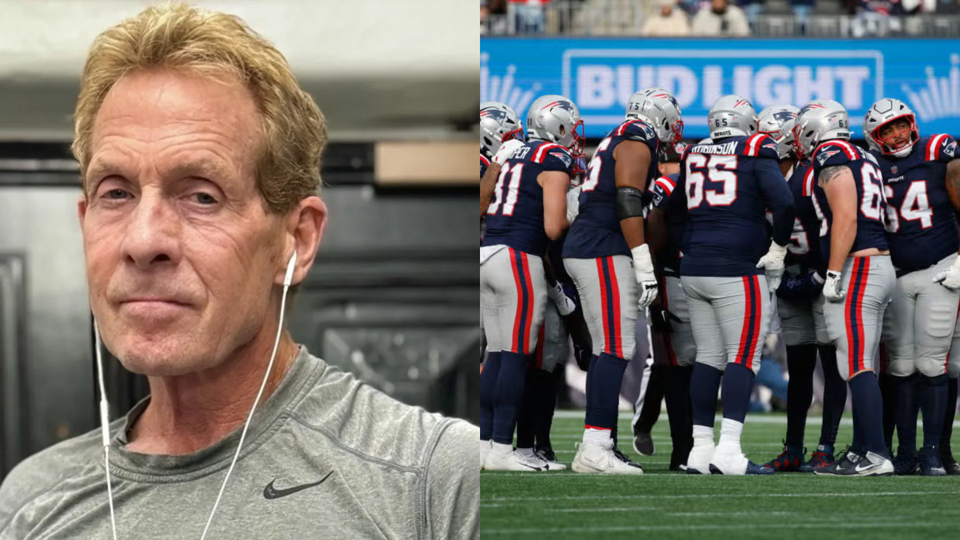 Skip Bayless and New England Patriots. - Source: Imagn