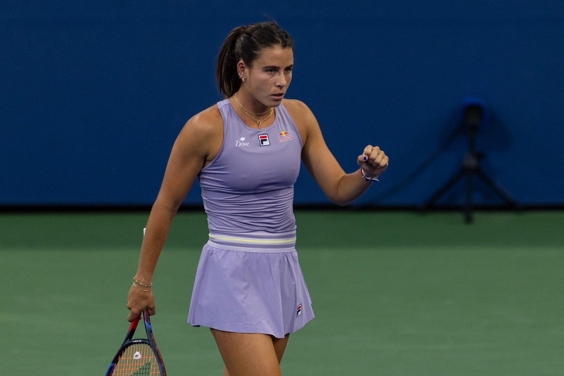 Emma Navarro of the United States in action against Barbora Krejcikova of Czech Republic in the third round of the women’s singles at the US Open at Billie Jean King National Tennis Center.