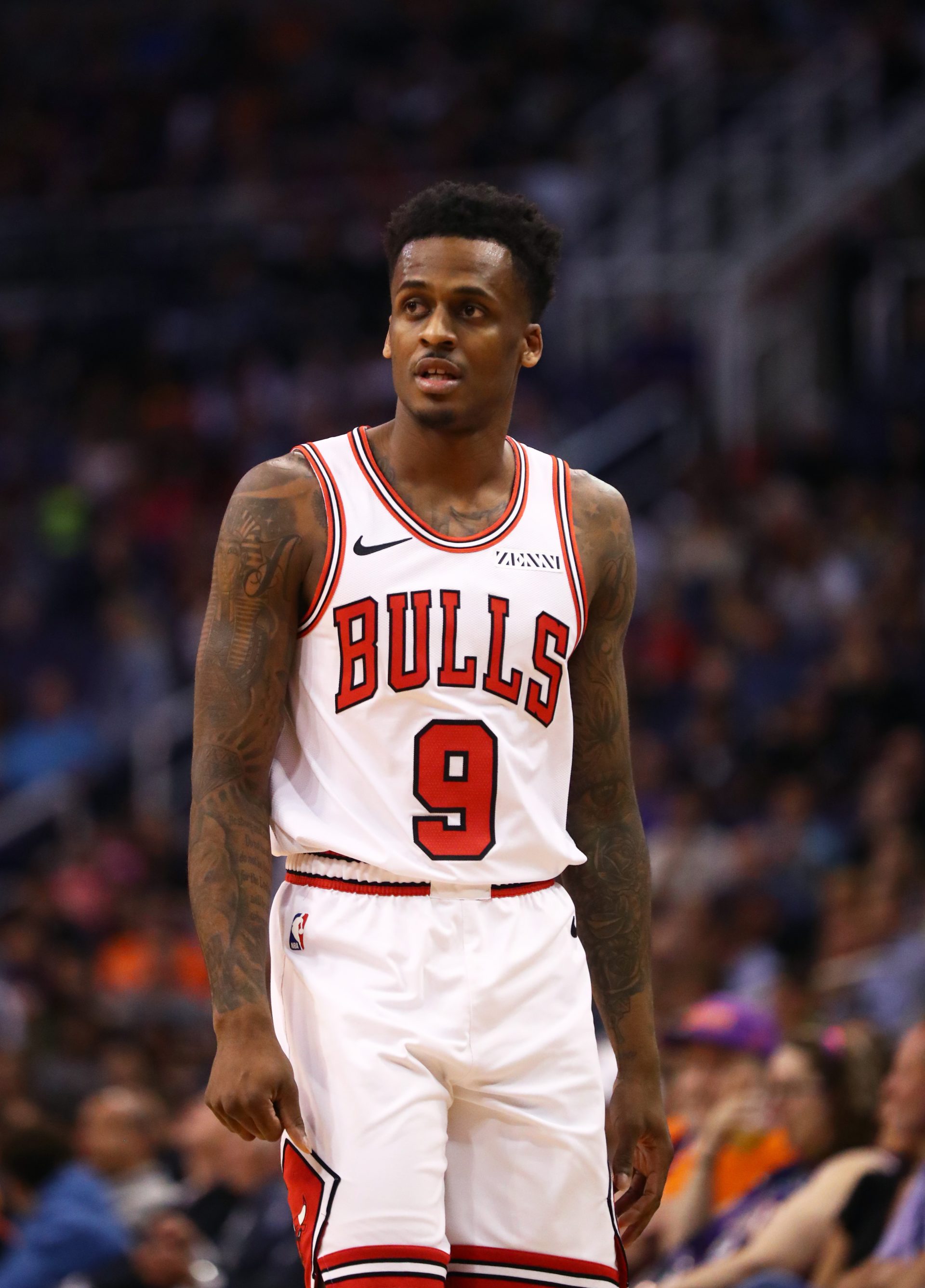 Chicago Bulls guard Antonio Blakeney (9) against the Phoenix Suns at Talking Stick Resort Arena.