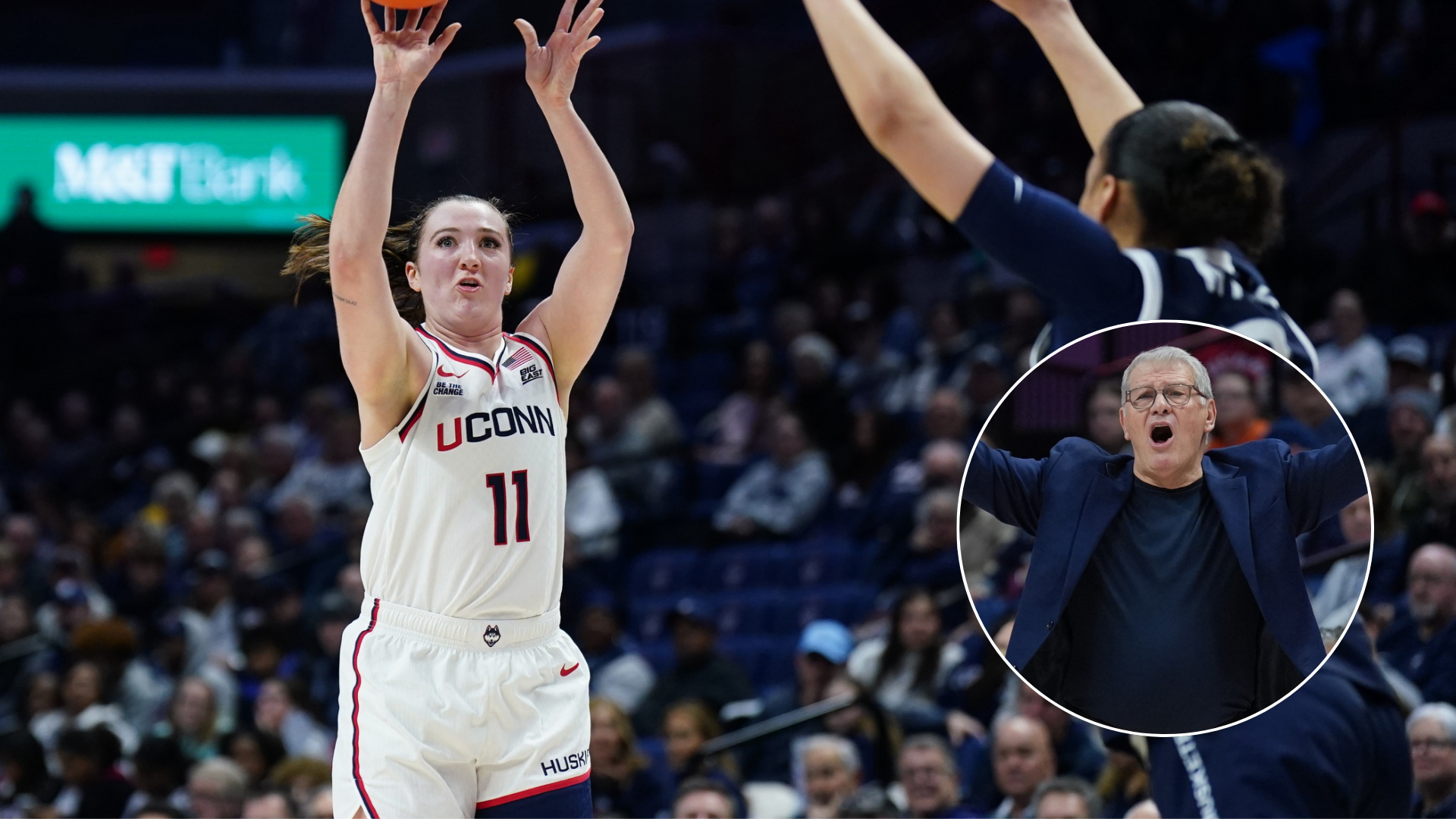 Geno Auriemma Salutes Allie Ziebell After She Passes Maya Moore in UConn Record Books