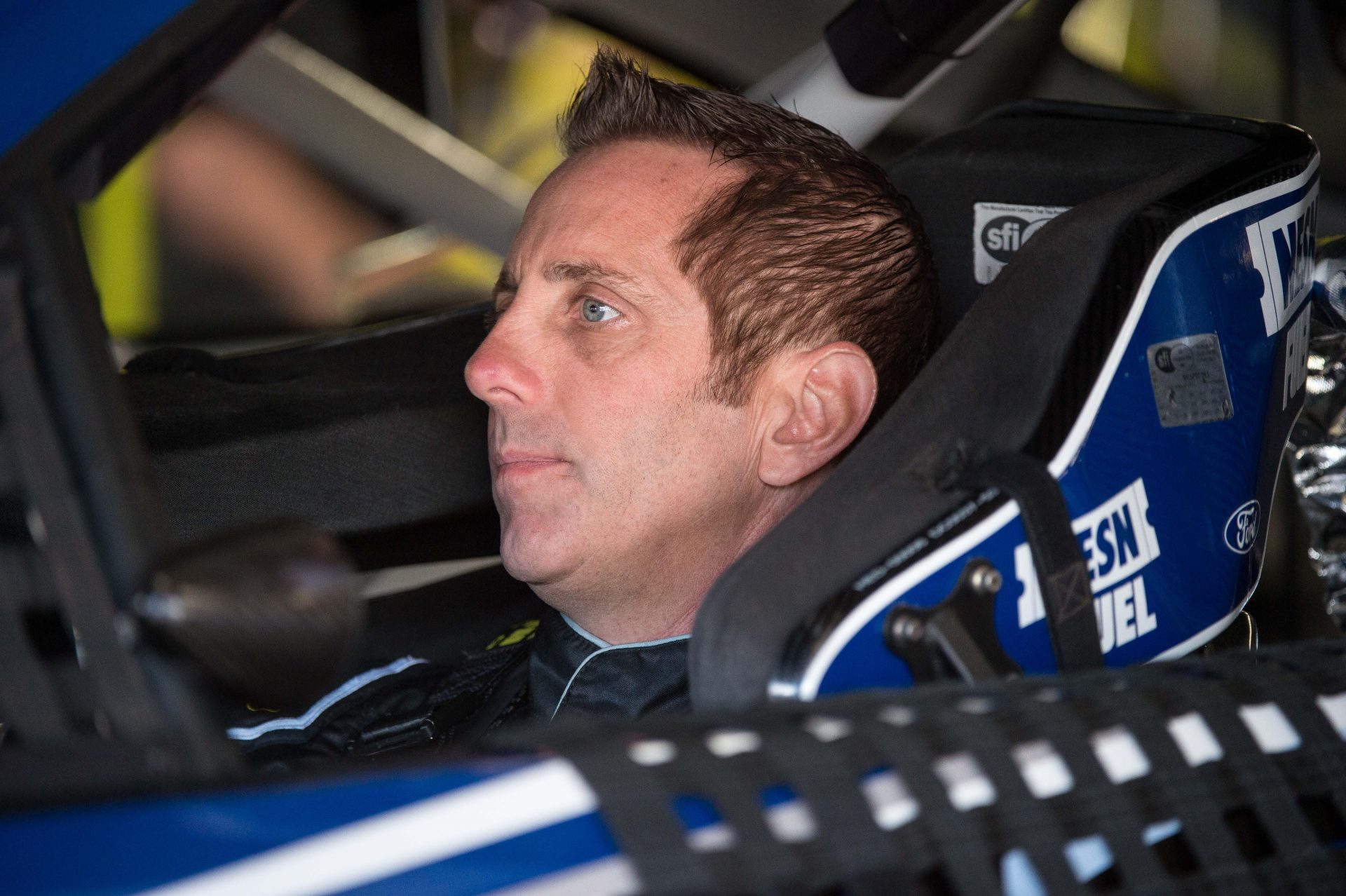 Sprint Cup Series driver Greg Biffle (16) during practice for the New Hampshire 301 at New Hampshire Motor Speedway.
