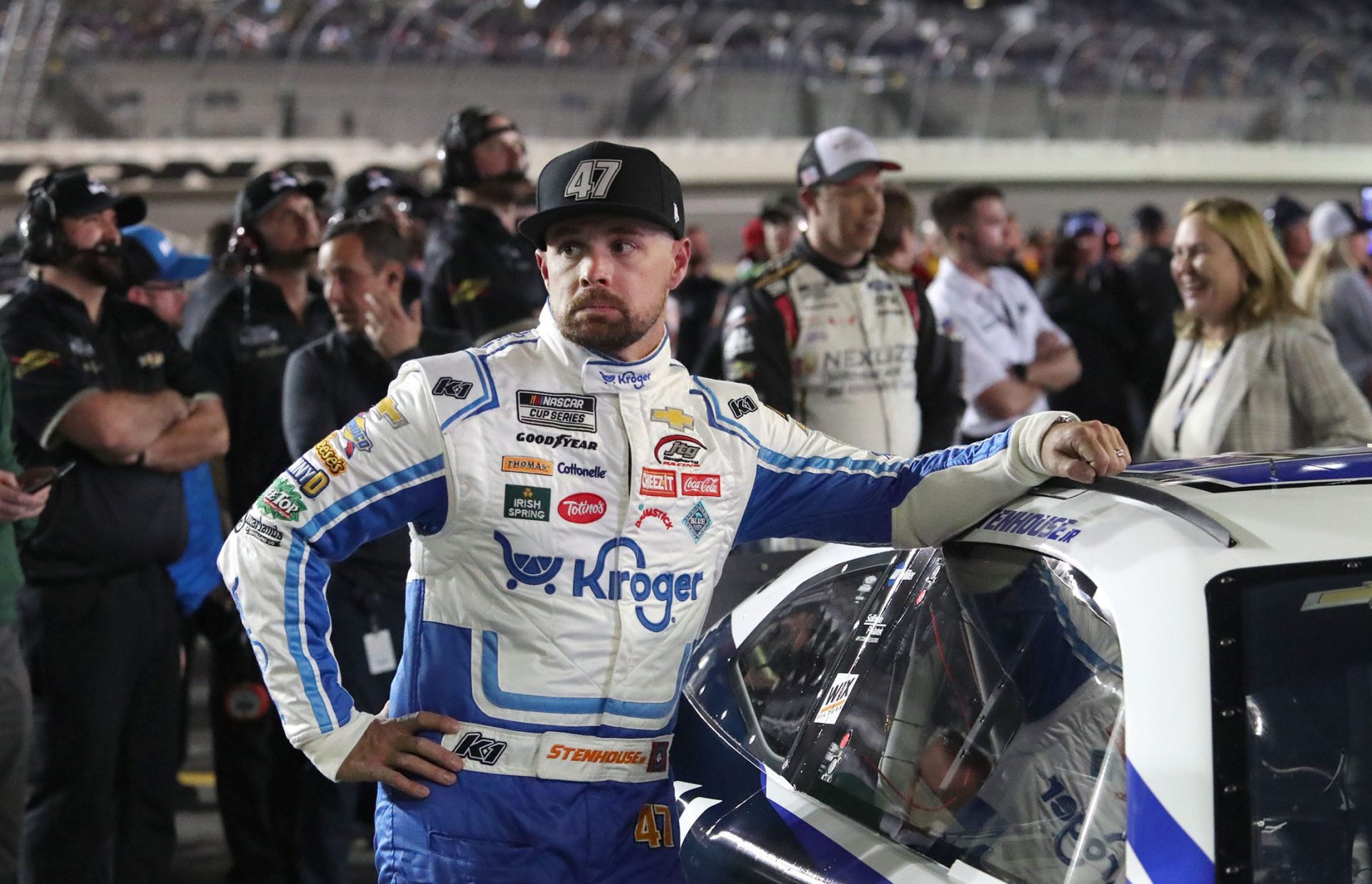 Hyak Motorsports driver Ricky Stenhouse Jr. during the 2023 Daytona 500 qualifying. Source: Imagn