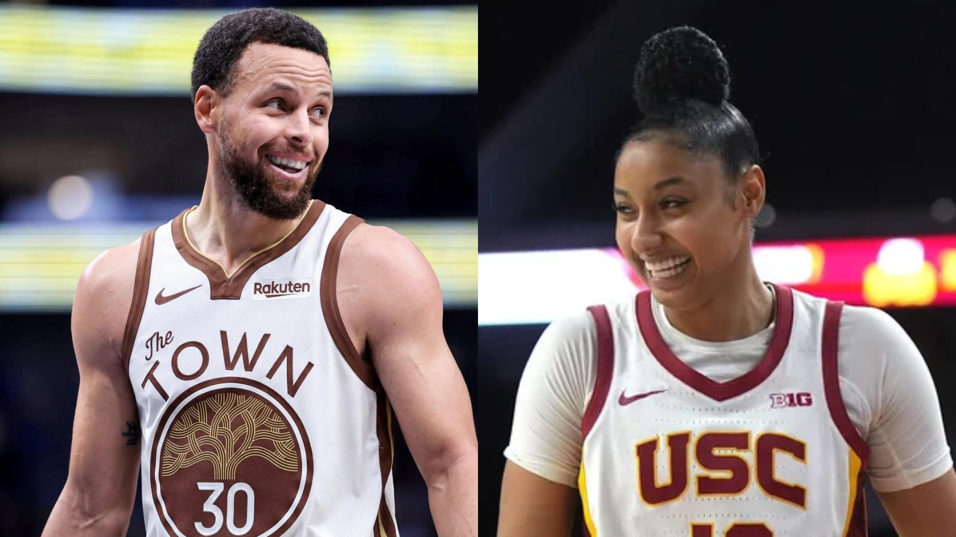 JuJu Watkins Can’t Contain Her Excitement As Stephen Curry Honors USC Star in Warm Up