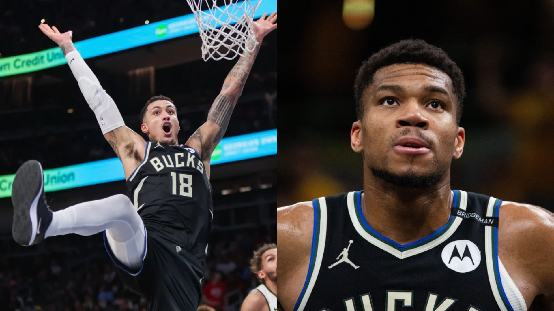 Giannis Antetokounmpo and Kyle Kuzma - Source: Imagn