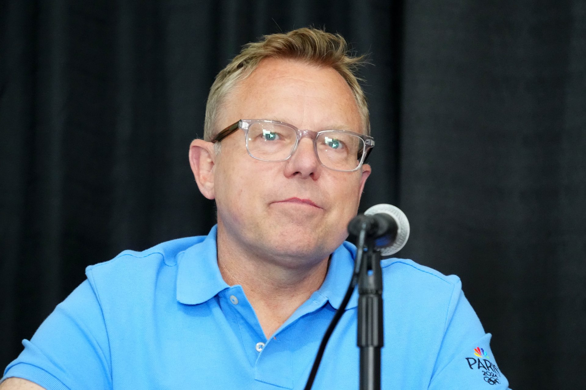 Leigh Diffey during US Olympic Team Trials press conference at Hayward Field.