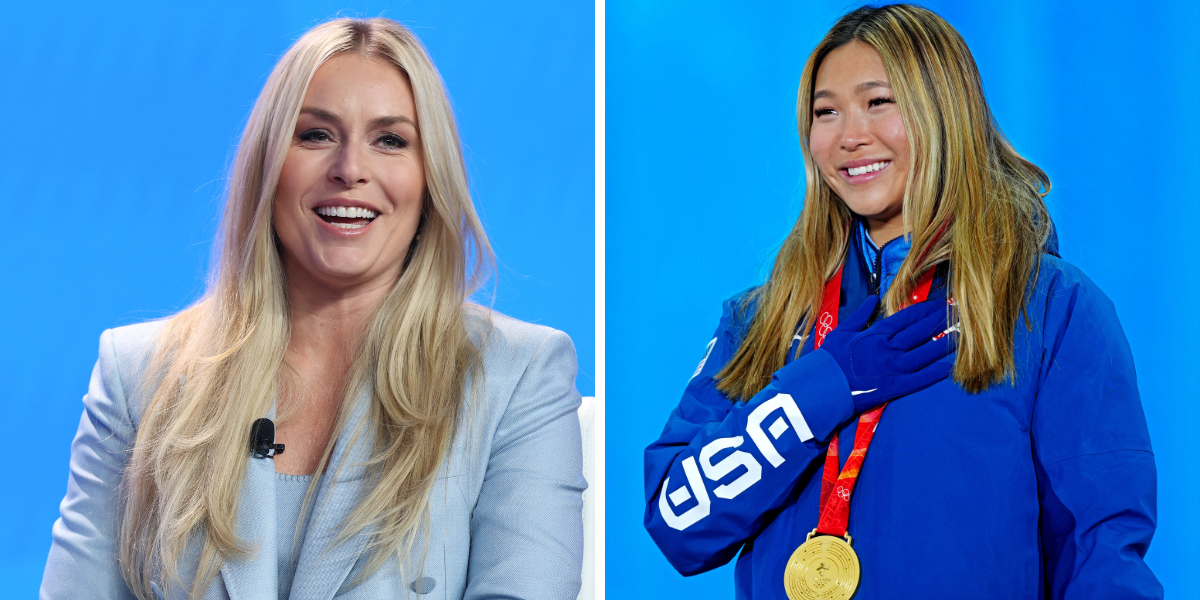 Lindsey Vonn and Chloe Kim. (Images by Imagn)