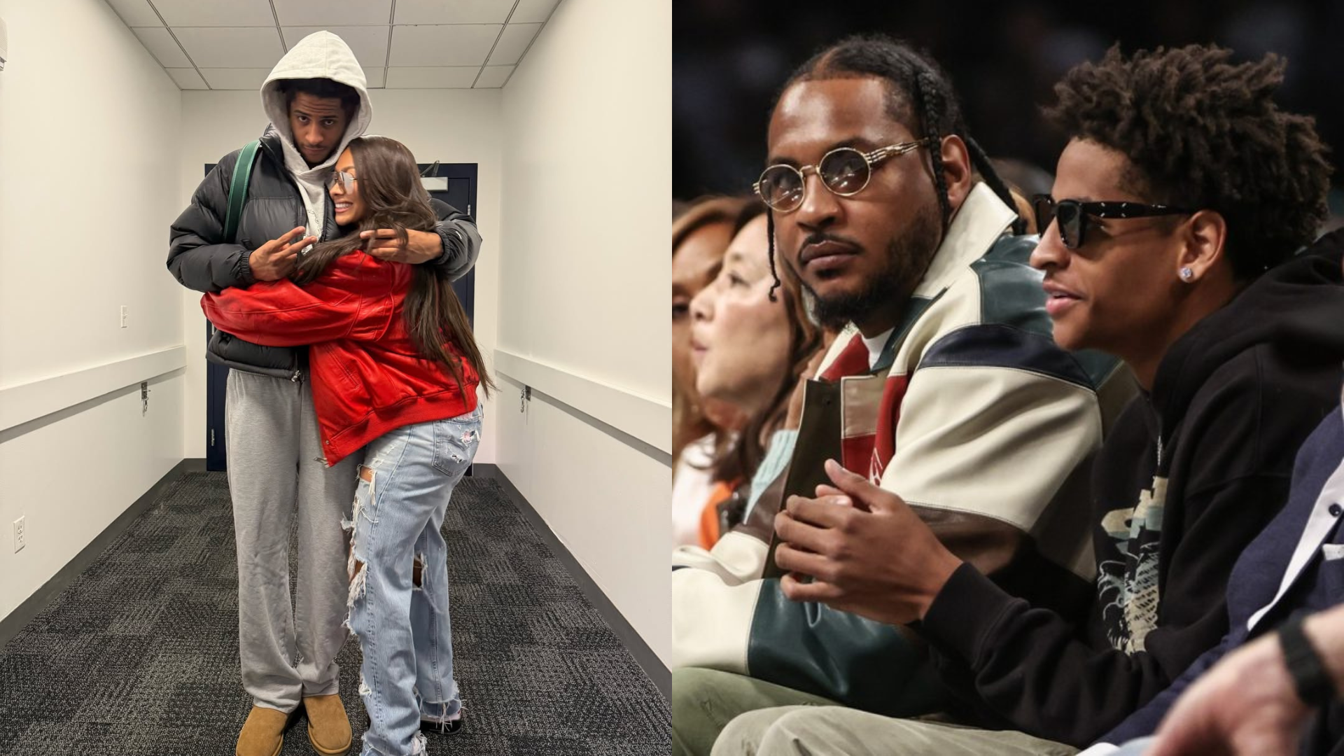 Carmelo, Kiyan and La La Anthony. - Source: Imagn, https://www.instagram.com/p/DS3XomdDYtN/?img_index=1