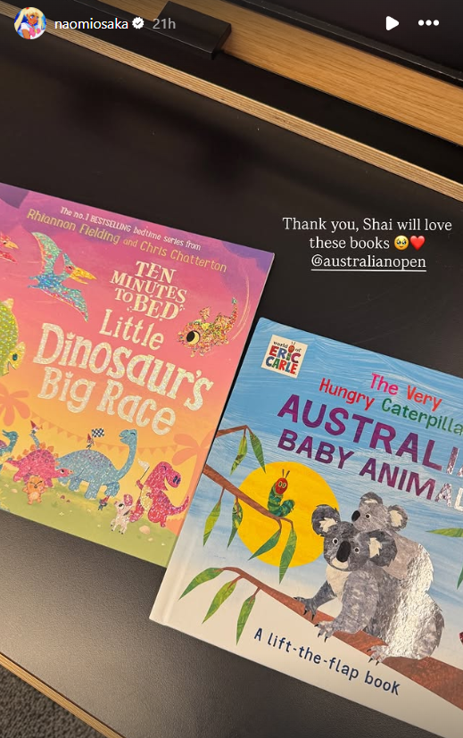 Screenshot from Naomi Osaka's story on Instagram