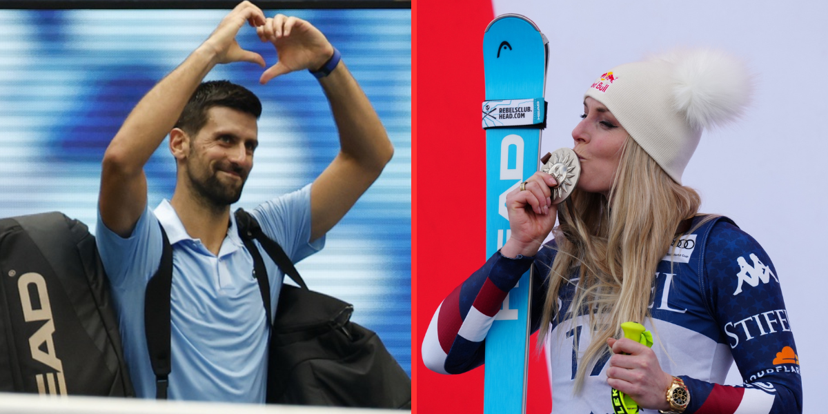 Novak Djokovic (left), Lindsey Vonn (right), Sources: Imagn