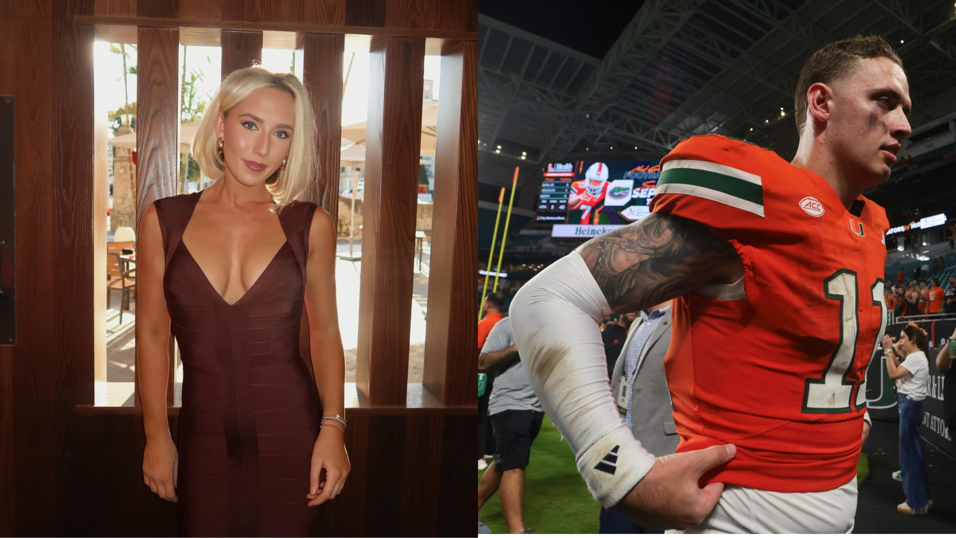 Kylie and Carson Beck. - Source: Imagn, https://www.instagram.com/p/DSqesVXklvl/?img_index=1