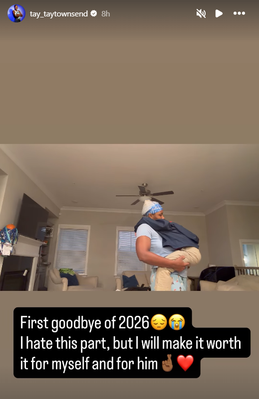 Screenshot from Taylor Townsend's story on Instagram