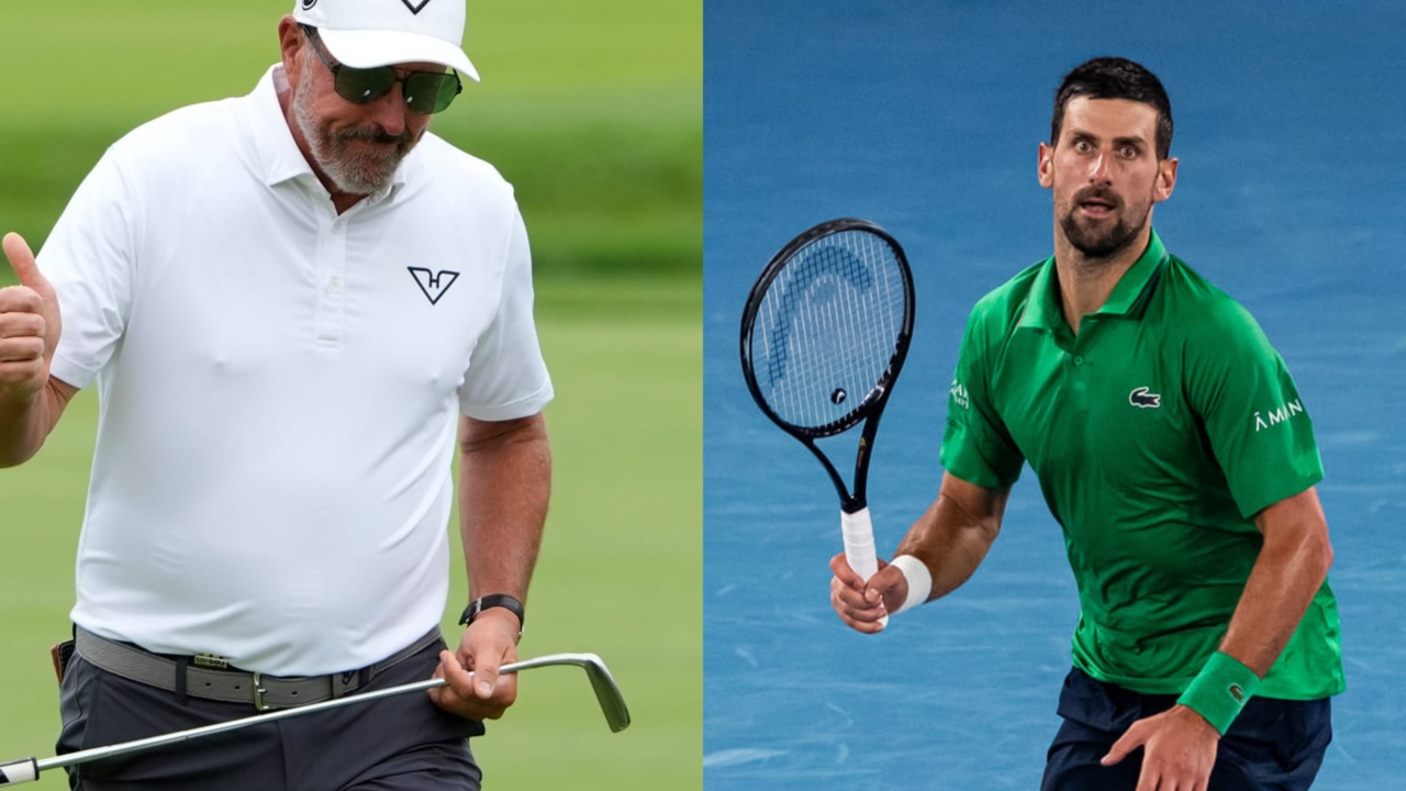 Phil Mickleson and Novak Djokovic (Image via Imagn)