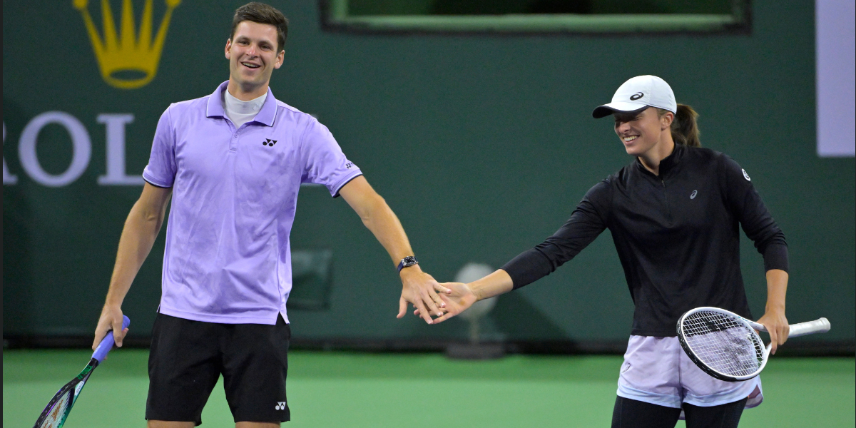 Hubert Hurkacz and Iga Swiatek. (Image credits: Imagn)