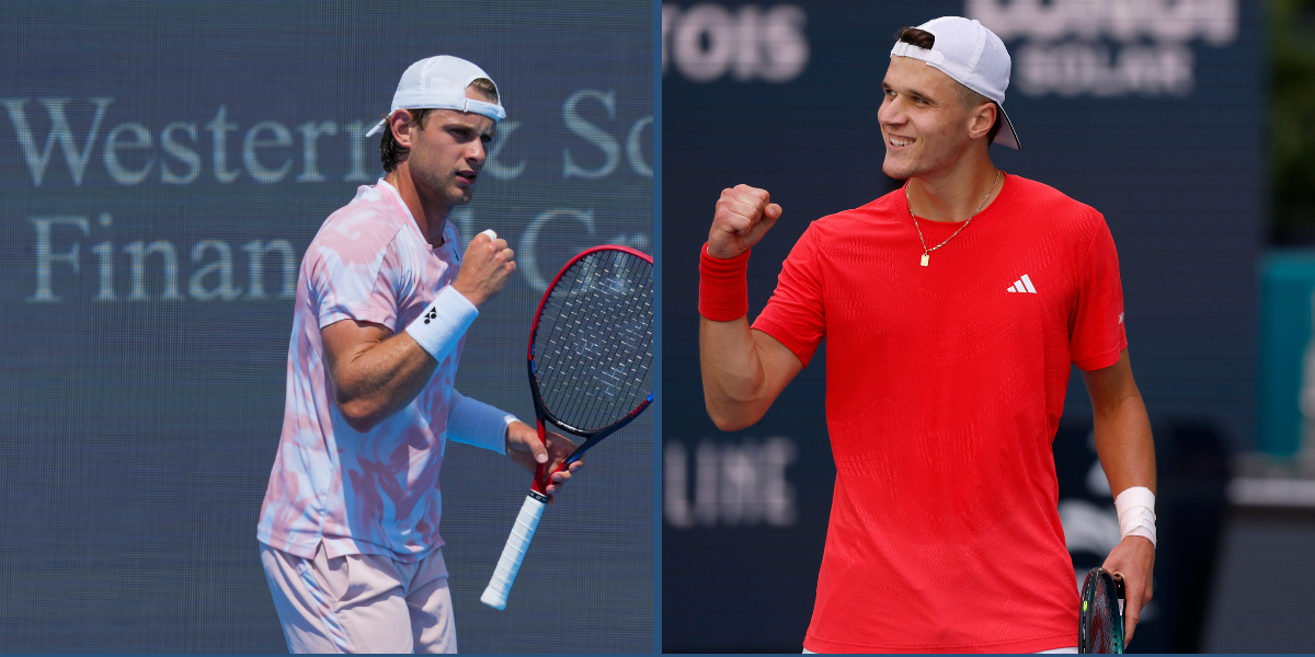 Zizou Bergs (L) and Jakub Mensik. (Image credits: Imagn)