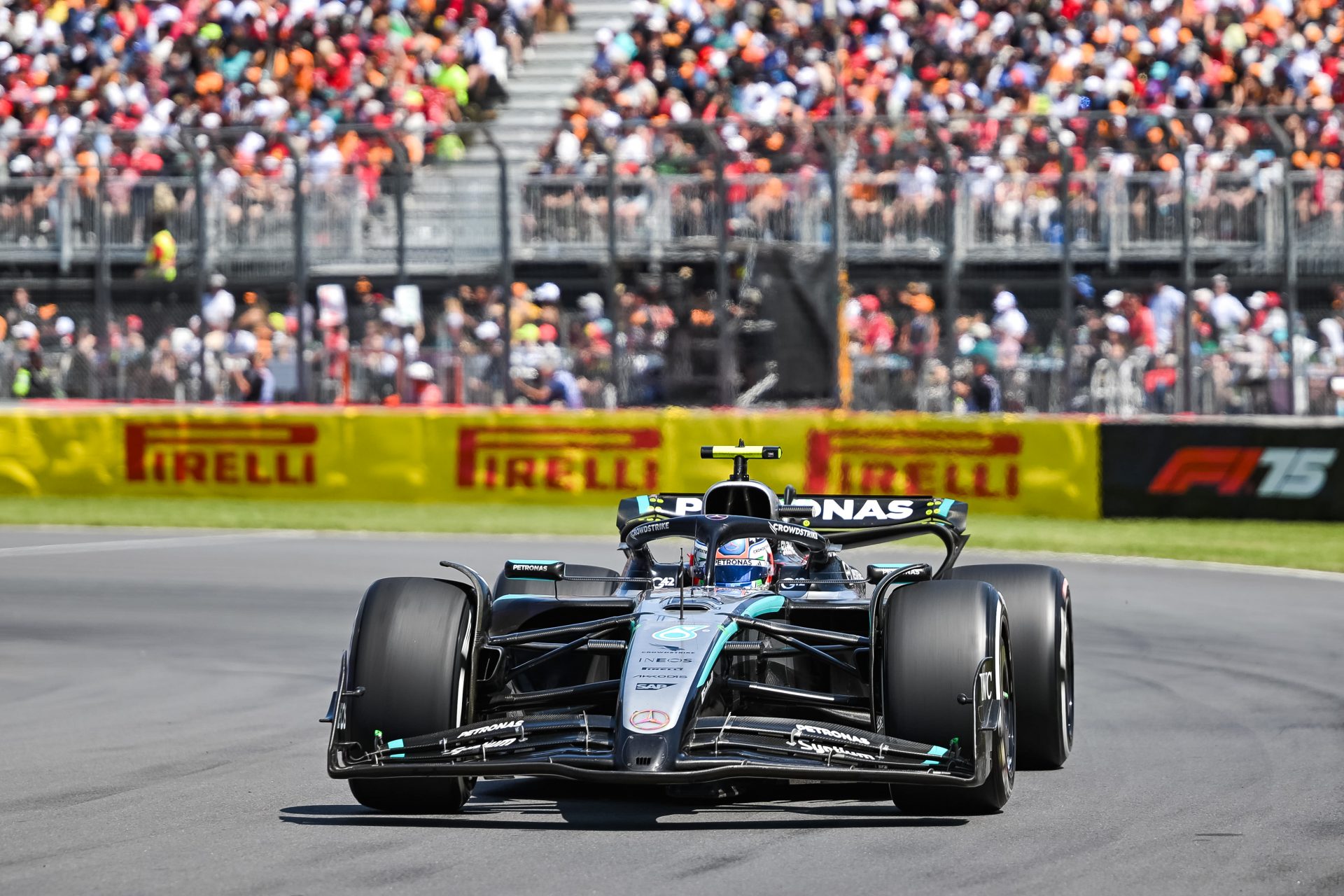 Kimi Antonelli's #12 Mercedes at the 2025 Canadian Grand Prix. Image Credit: David Kirouac-Imagn Images