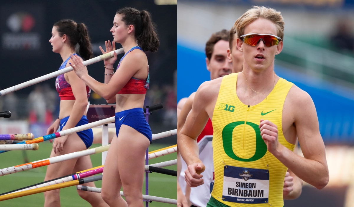 Hana Moll and Simeon Birnbaum at the Big Ten Indoor Tracj & Field Championships: Source - Imagn