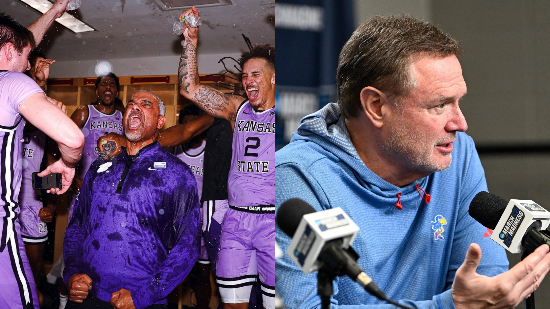 Bill Self and Jerome Tang. - Source: Imagn, https://www.instagram.com/p/DFi83tzRU9h/?img_index=1