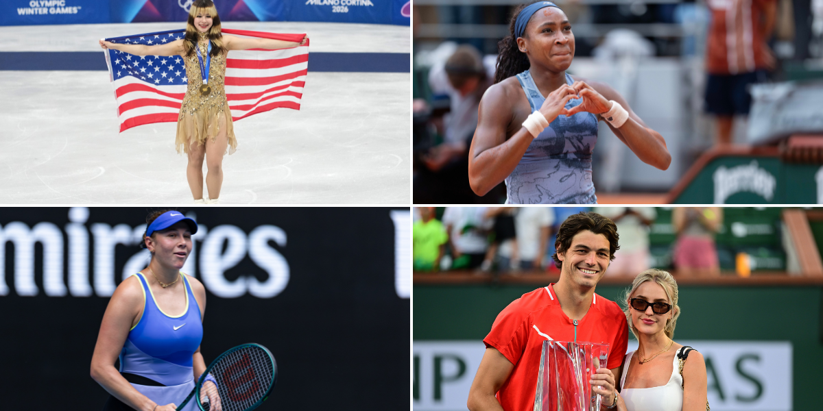 (Clockwise, from top left) Alysa Liu, Coco Gauff, Taylor Fritz and Morgan Riddle, and Amanda Anisimova. (Image credits: Imagn)