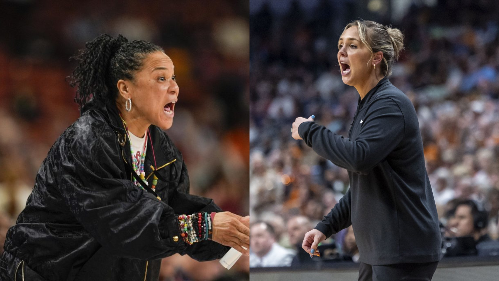 Dawn Staley and Kim Caldwell. - Source: Imagn